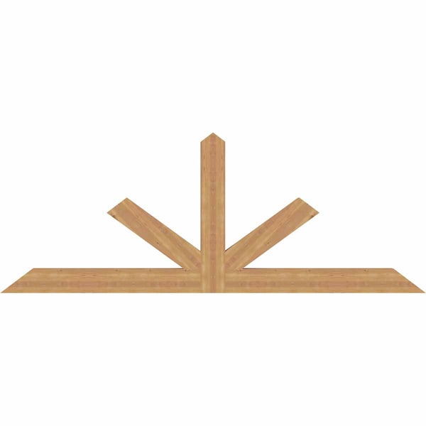 Ekena Millwork Saratoga Smooth Timber Gable Bracket, Western Red Cedar, 96"W x 36"H x 3 1/2"D x 5 1/2"F, 9/12 Pitch GBW096X36X0406SAR00SWR - main